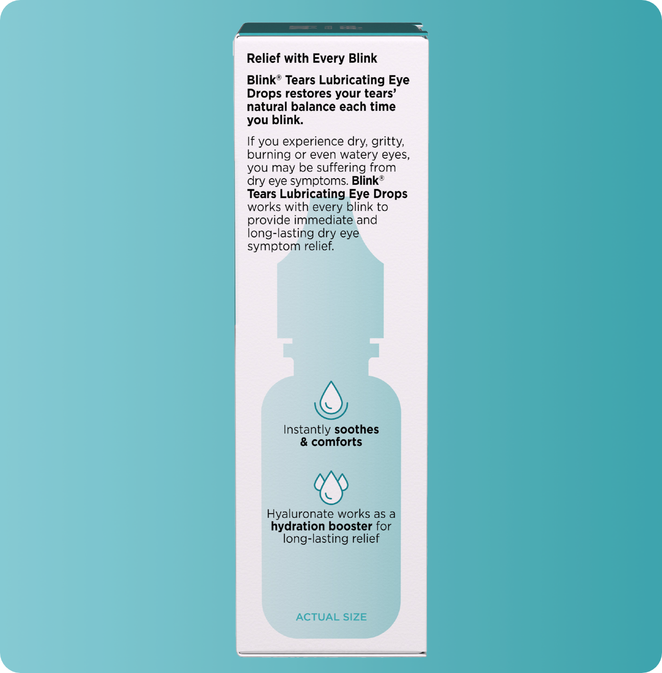 Blink Tears carton with product summary