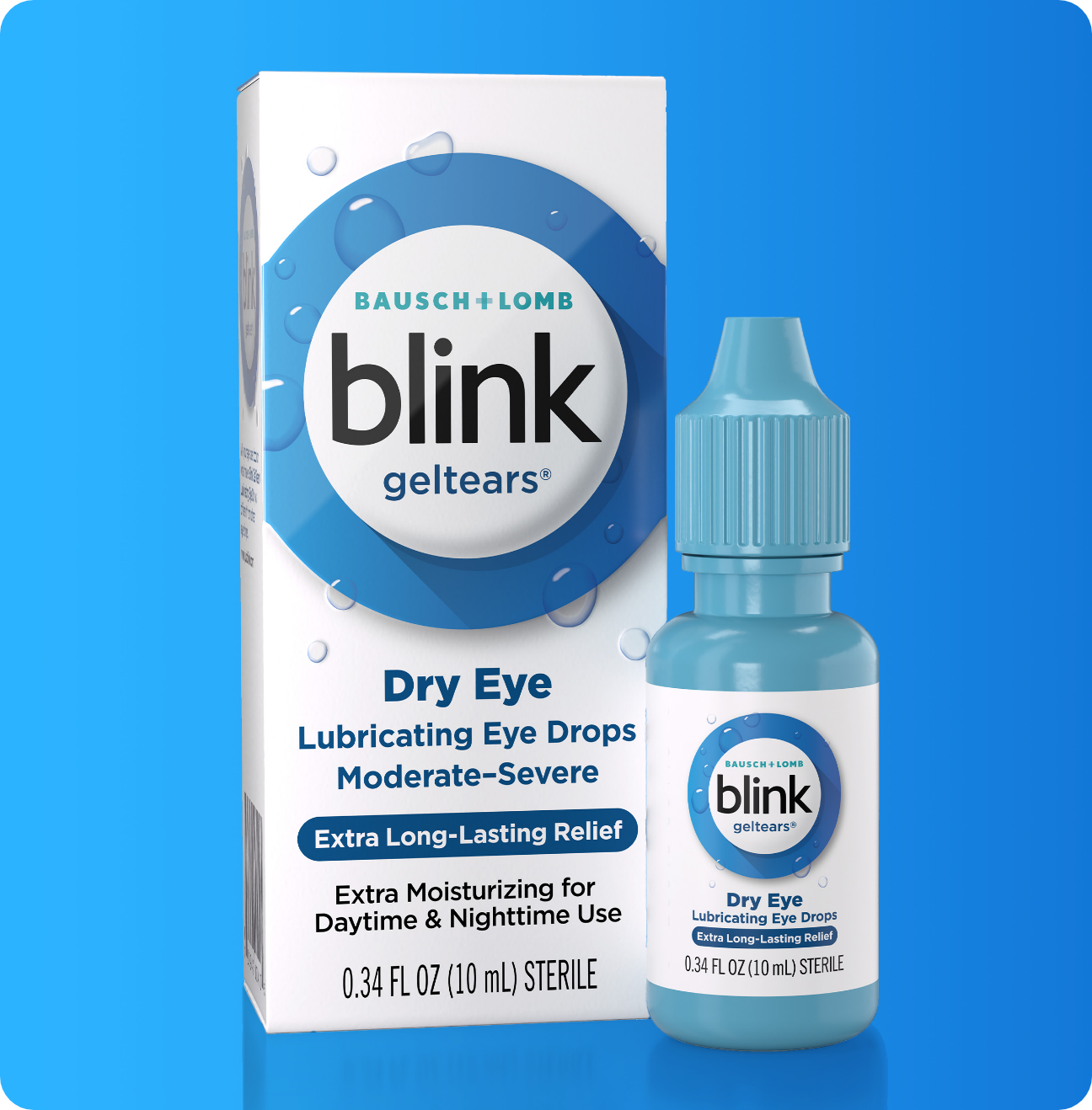 Blink GelTears Lubricating Eye Drops bottle and carton