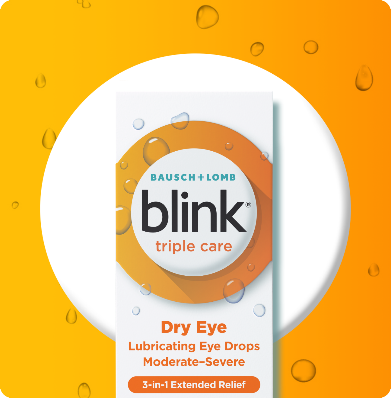 Blink Triple Care Lubricating Eye Drops package