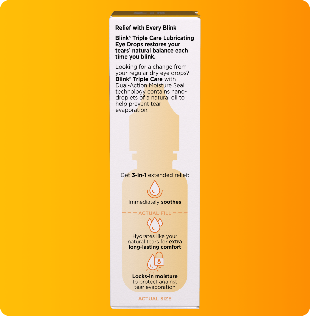 Blink Triple Care carton with product summary
