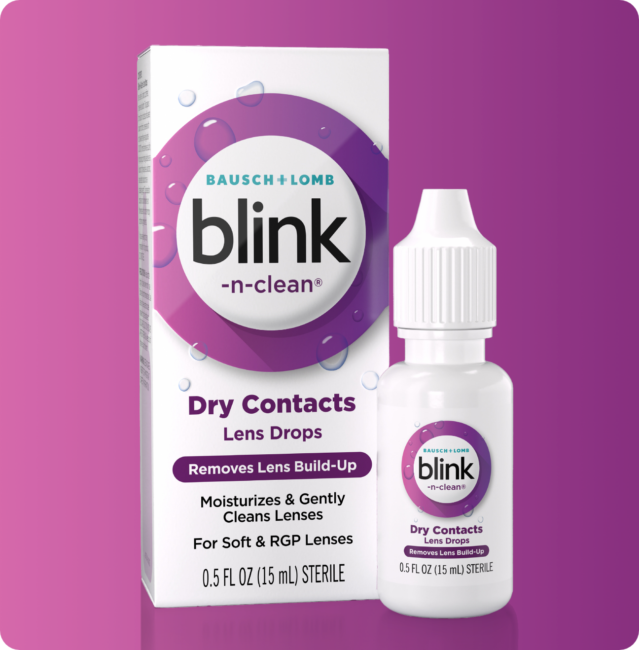 Blink-N-Clean Lens Drops bottle and carton