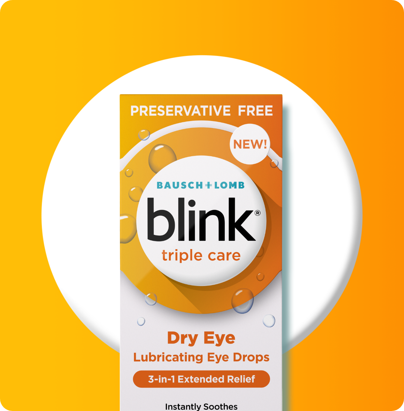 Blink Triple Care Preservative Free Lubricating Eye Drops package